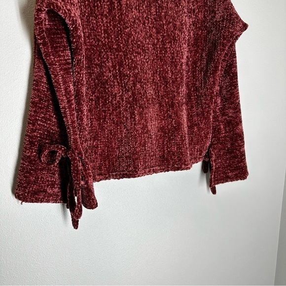 Sundance Heather Samantha Chenille Sweater Red Size Small Women’s Flare Sleeves - Picture 4 of 11